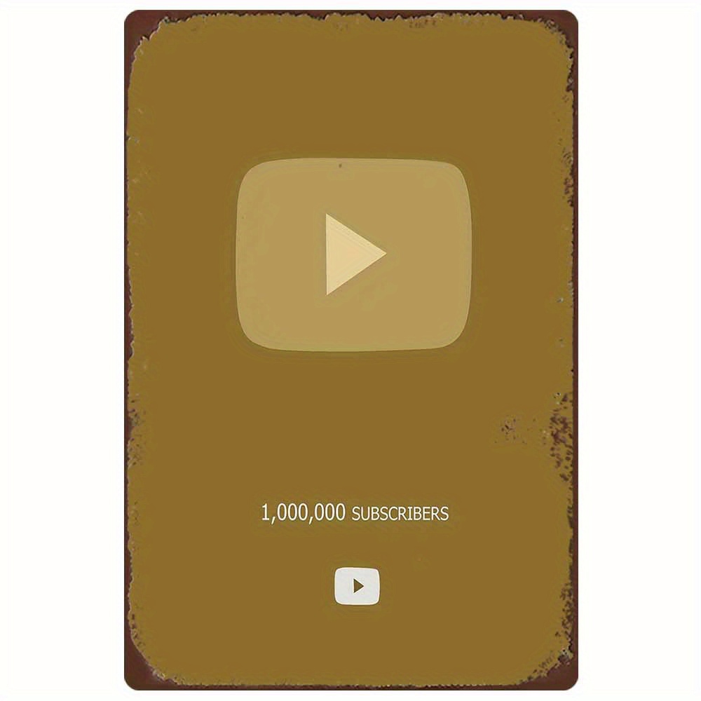 Office Youtuber - Sinal de metal retro 2d plano